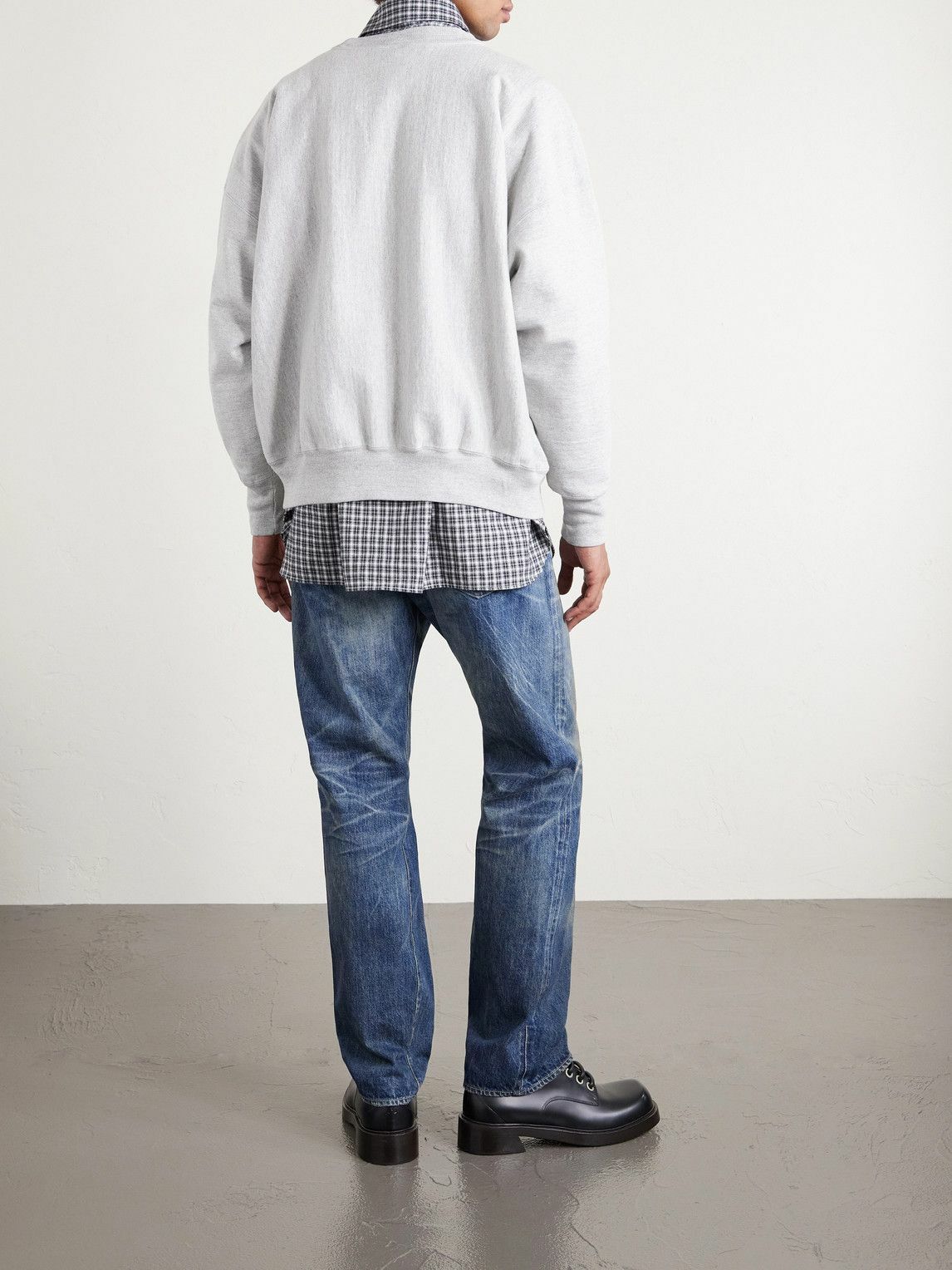 SAINT MXXXXXX - Printed Cotton-Blend Jersey Sweatshirt - Gray