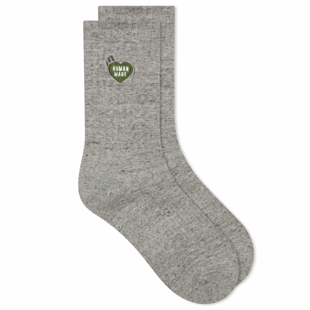 Human Made Men's Pile Heart Socks in Grey