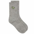 Human Made Men's Pile Heart Socks in Grey