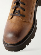 Grenson - Callum Burnished-Suede Lace-Up Boots - Brown