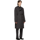 Lemaire Grey Double-Breasted Trench Coat