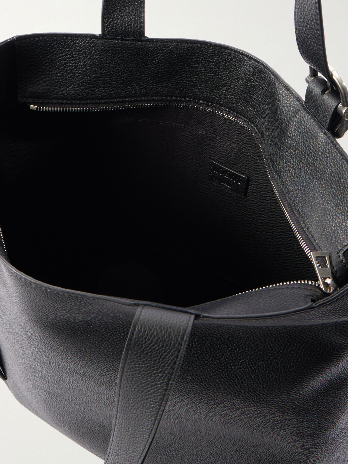 Loewe Loop LOEWE - Loop Logo-Debossed Full-Grain Leather Tote Bag Loewe