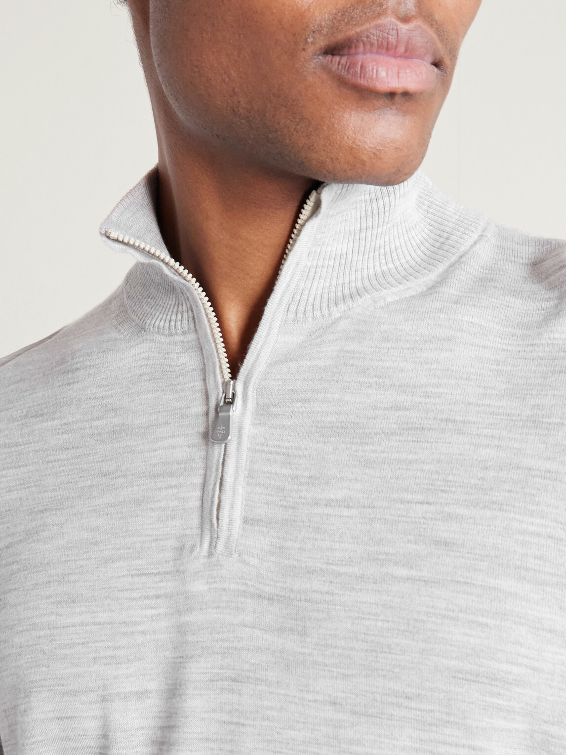 Eleventy - Wool Half-Zip Sweater - Gray