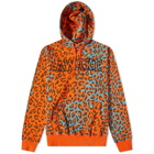 Awake NY Men's Military Embroidered Logo Hoody in Leopard