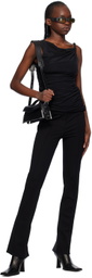 Han Kjobenhavn Black Crinkle Leather Metal Shoulder Bag