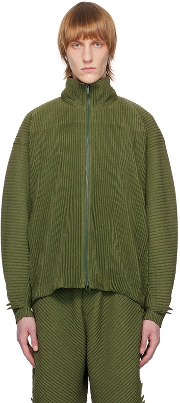 Photo: Homme Plissé Issey Miyake Green Serrate Jacket