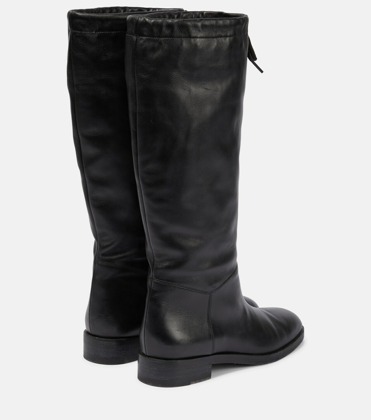Gucci - Drawstring leather knee-high boots Gucci