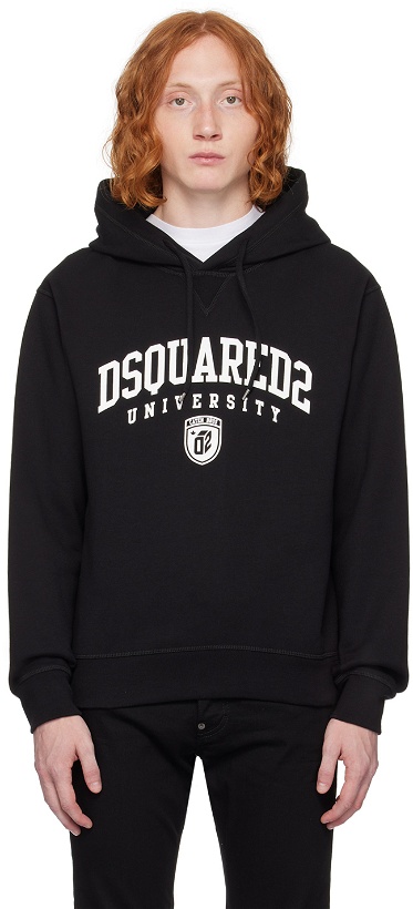 Photo: Dsquared2 Black 'University' Hoodie