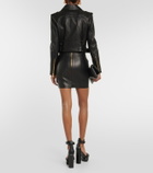 Balmain Leather biker jacket