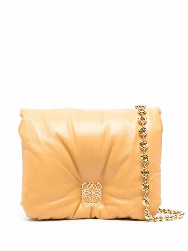 Photo: LOEWE - Puffer Goya Shiny Leather Shoulder Bag