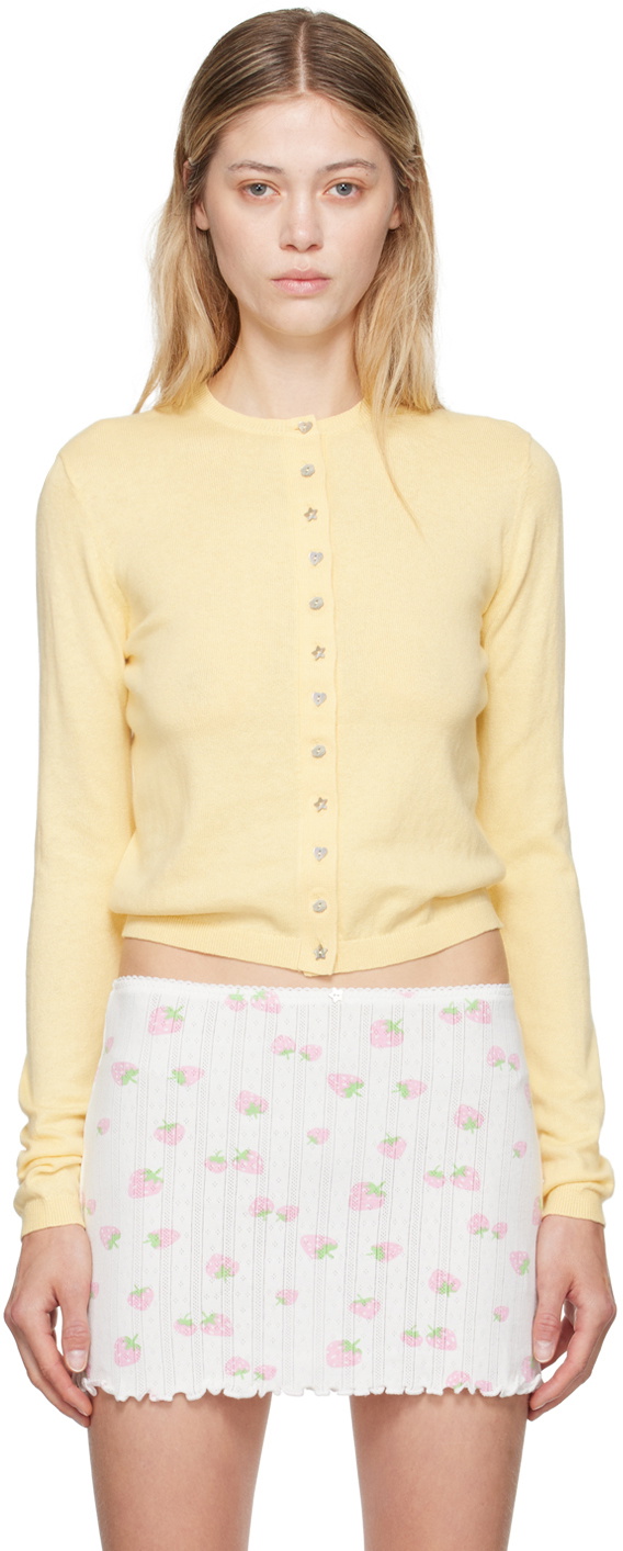 正規品 Sandy Liang Yellow Gal Cardigan Sandy Liang Yellow Gal Cardigan Sandy Liang