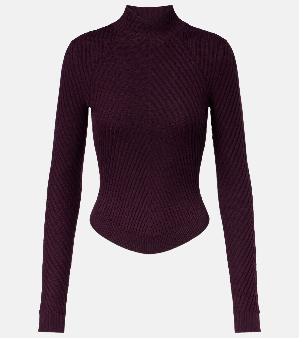 Victoria Beckham Ribbed-knit wool turtleneck top