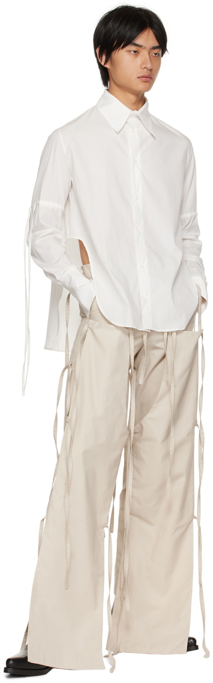 Carlota Barrera White Drawstring Shirt
