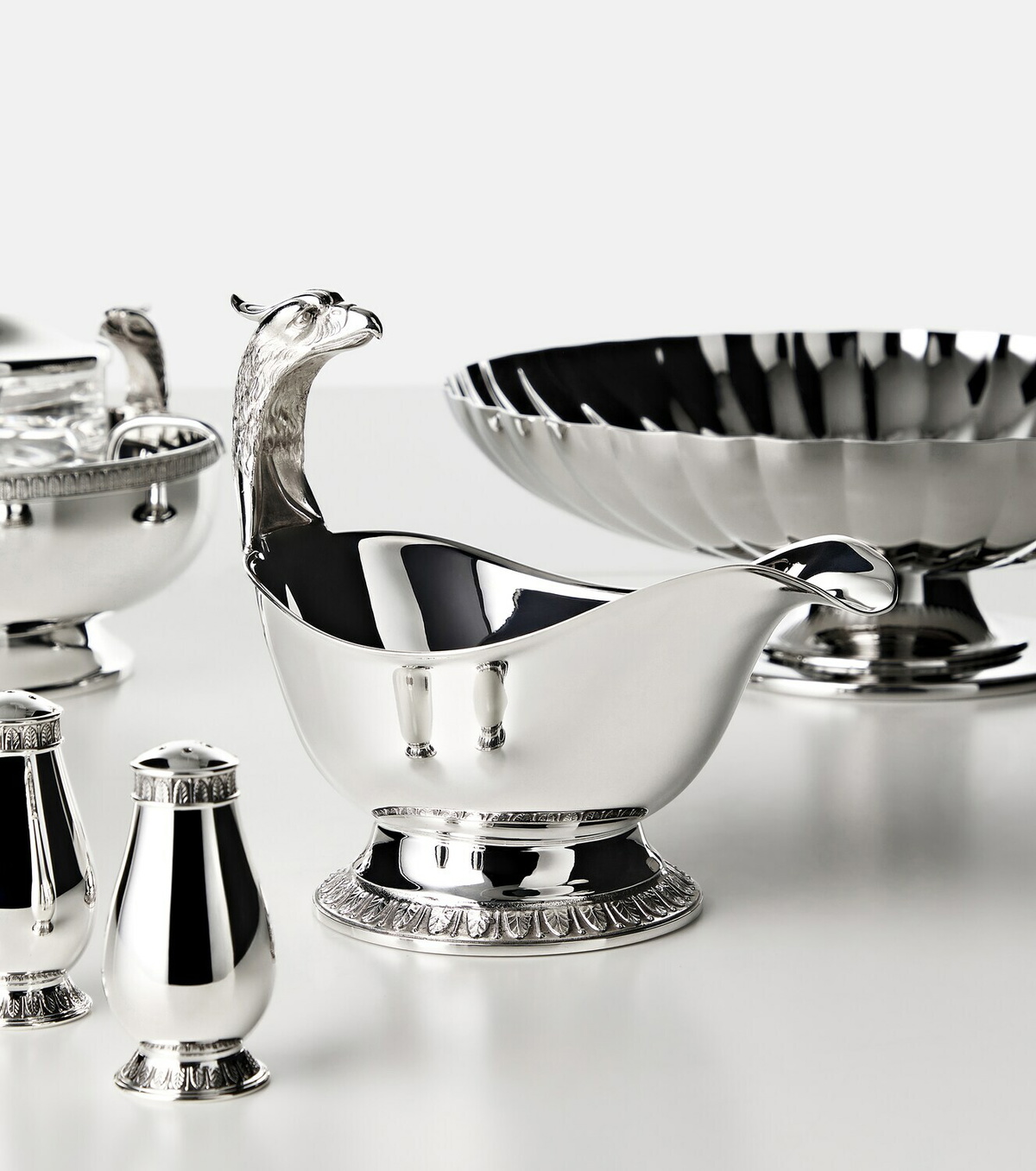 Christofle Malmaison silver-plated gravy boat