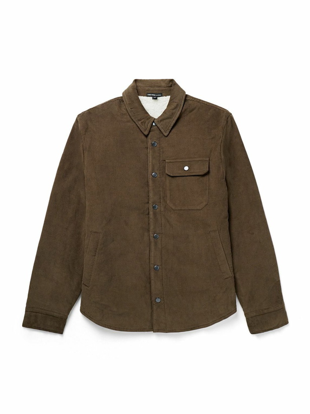 Photo: James Perse - Fleece-Lined Cotton-Blend Corduroy Shirt Jacket - Brown