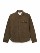 James Perse - Fleece-Lined Cotton-Blend Corduroy Shirt Jacket - Brown