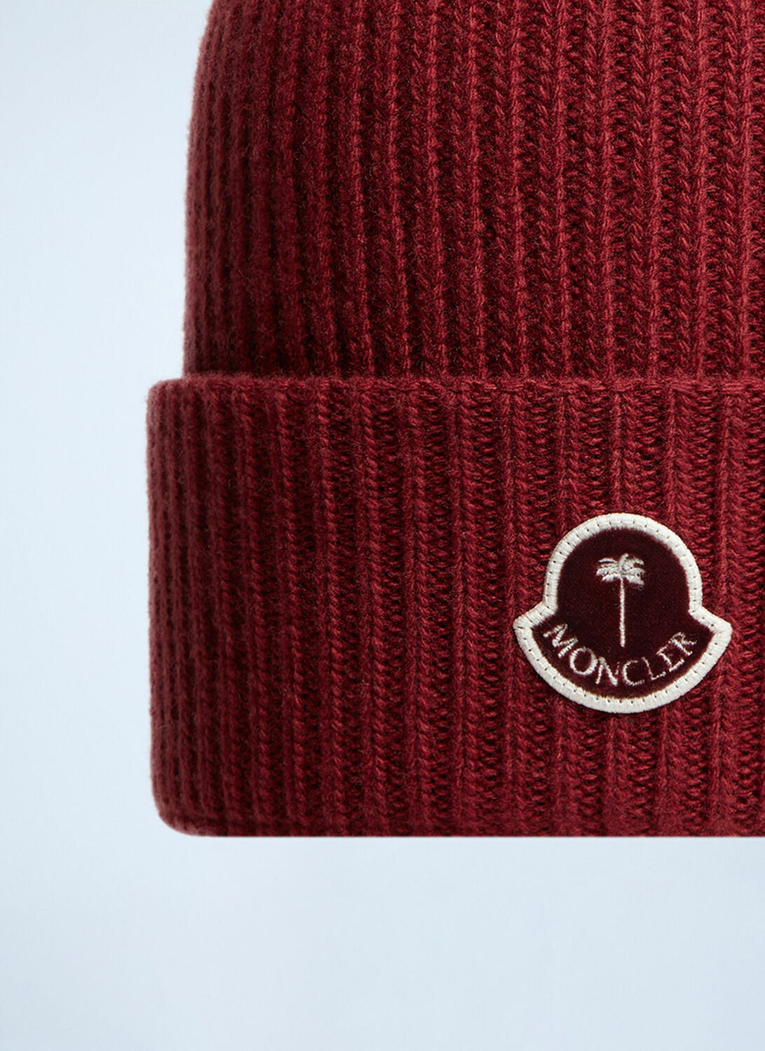 8 Moncler Palm Angels Logo Patch Beanie Hat