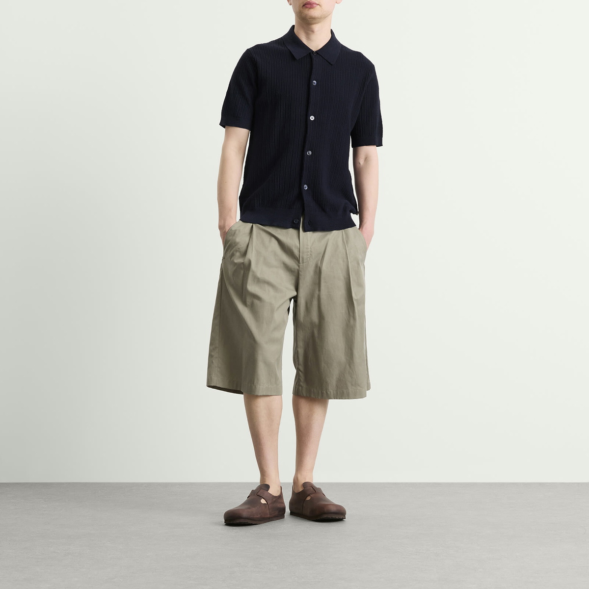 NN07 Men's Nolan Polo Cardigan in Navy Blue