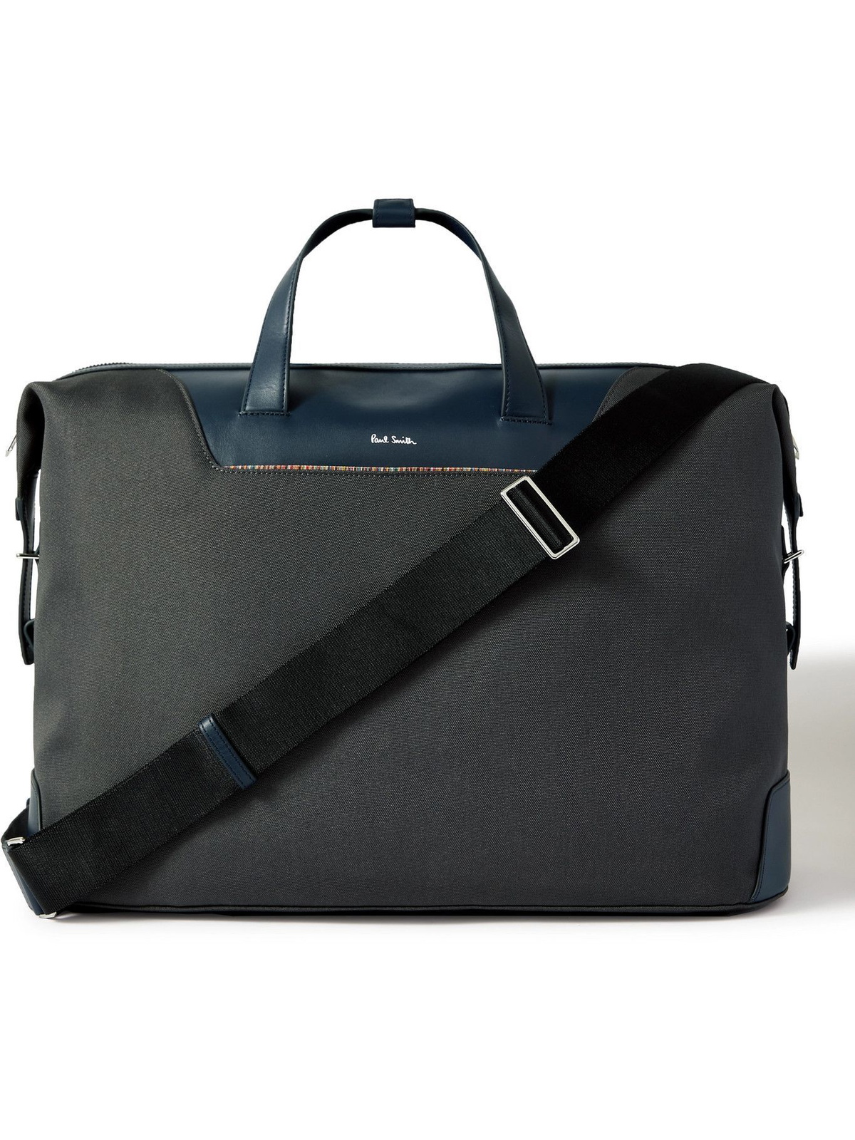 PAUL SMITH Leather-Trimmed Satin-Jacquard Holdall for Men