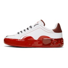 Dolce and Gabbana White and Red Portofino Melt Love is Love Sneakers