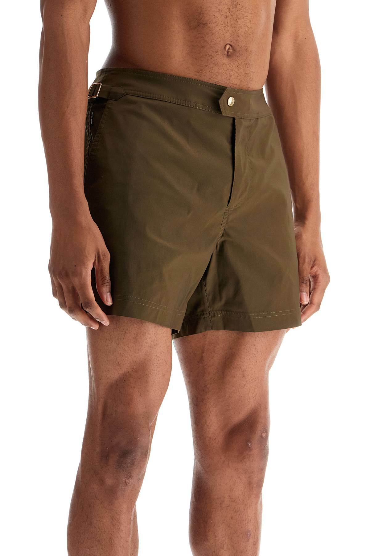 TOM FORD high-waisted military green polyester swimsuit Green