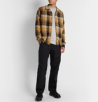 Stüssy - Camp-Collar Checked Flannel Shirt - Yellow