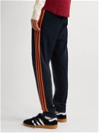 adidas Consortium - Wales Bonner Tapered Striped Ribbed Wool-Blend Sweatpants - Blue