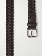 Bottega Veneta - 3cm Intrecciato Leather Belt - Brown
