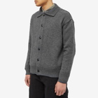 FrizmWORKS Men's Wool Knit Cardigan Jacket in Charcoal