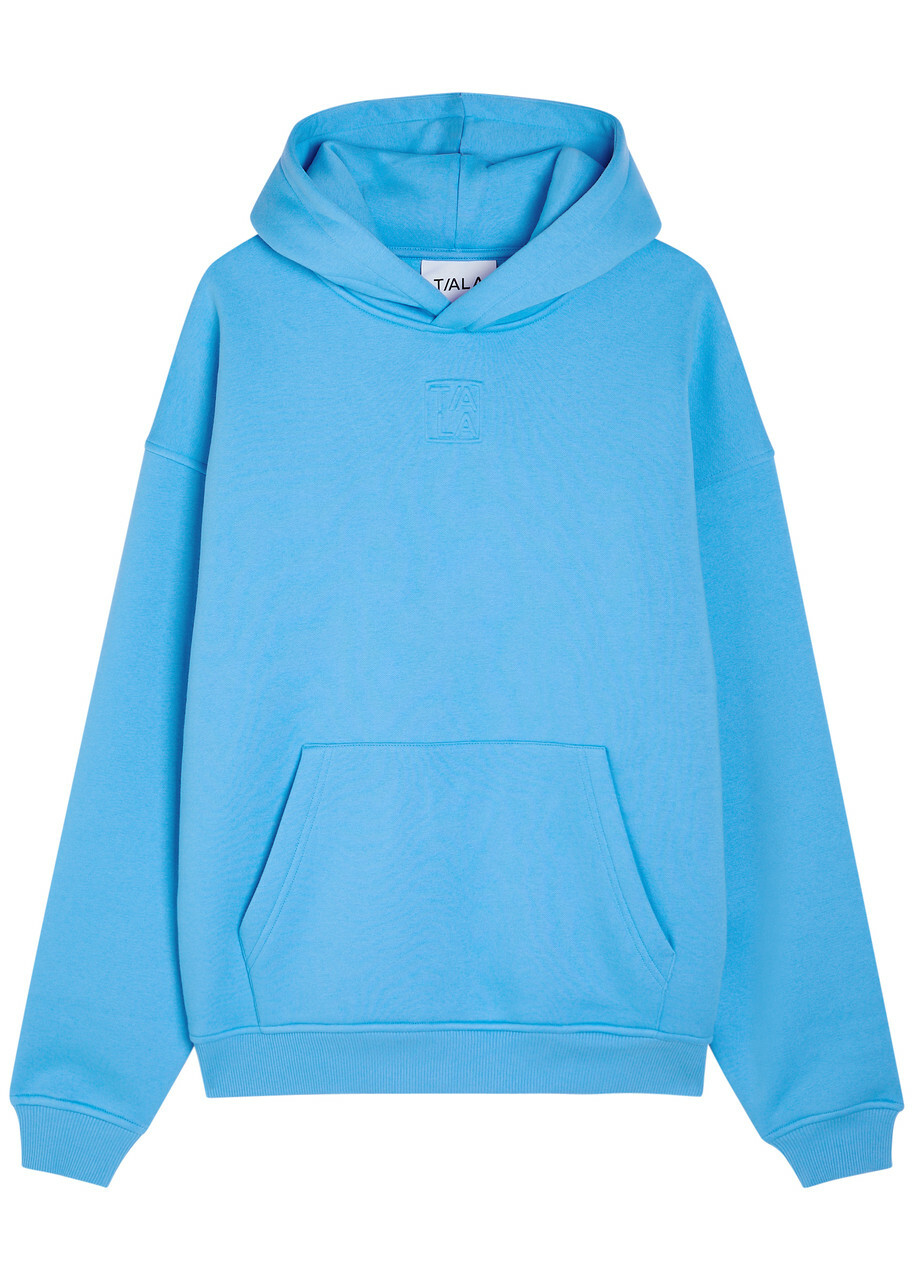 Tala Logo-embossed Cotton-blend Sweatshirt Blue