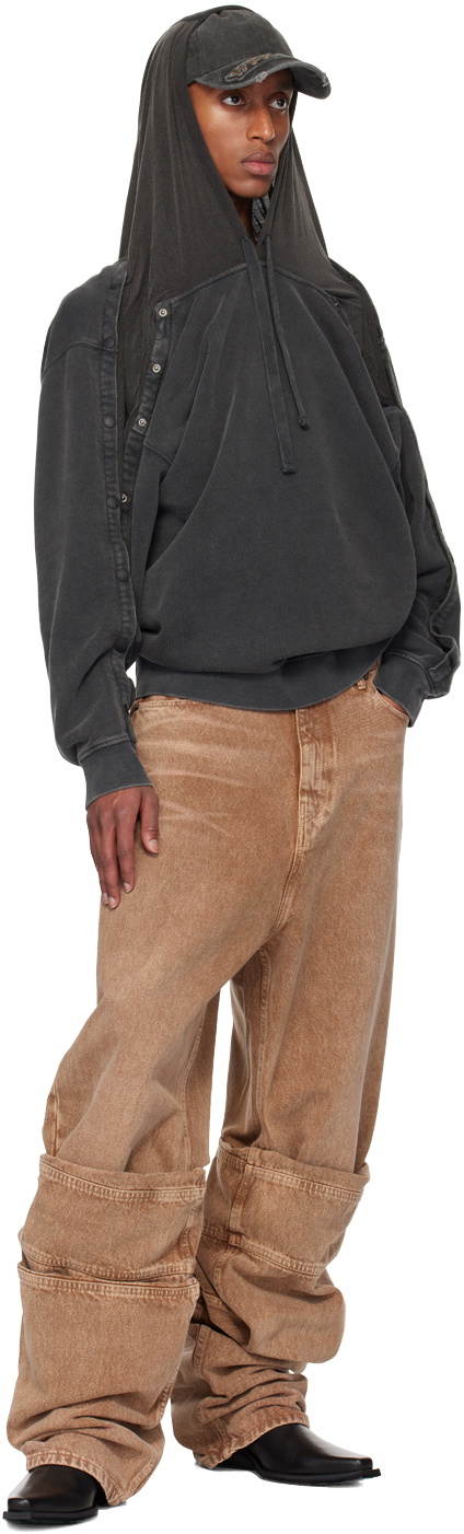 Y/Project Black Snap Insert Hoodie Y/Project