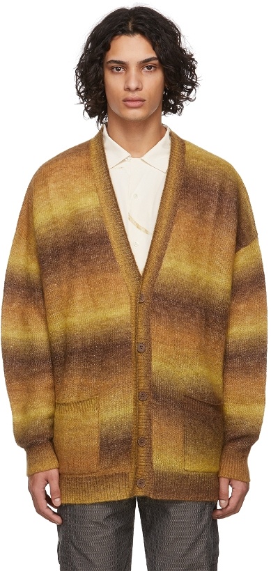Photo: MCQ Brown Mohair Oversized Cardigan