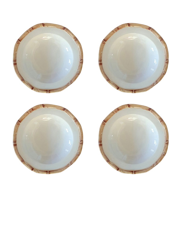 Photo: Les-Ottomans Set Of Four Bamboo Soup Plates