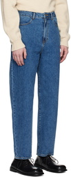 AMOMENTO Blue Straight Fit Jeans