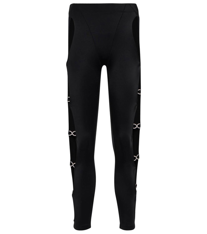 Photo: Adam Selman Sport Crystal Cutout high-rise leggings