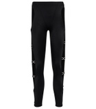 Adam Selman Sport Crystal Cutout high-rise leggings