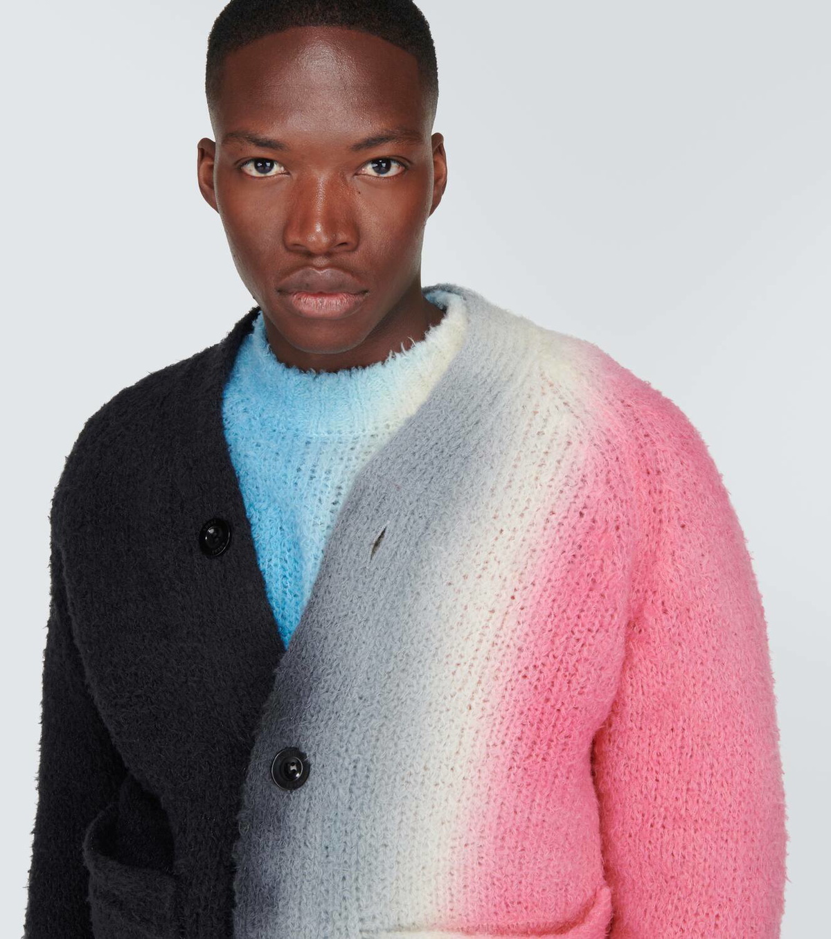 Sacai Tie-dye wool-blend cardigan Sacai