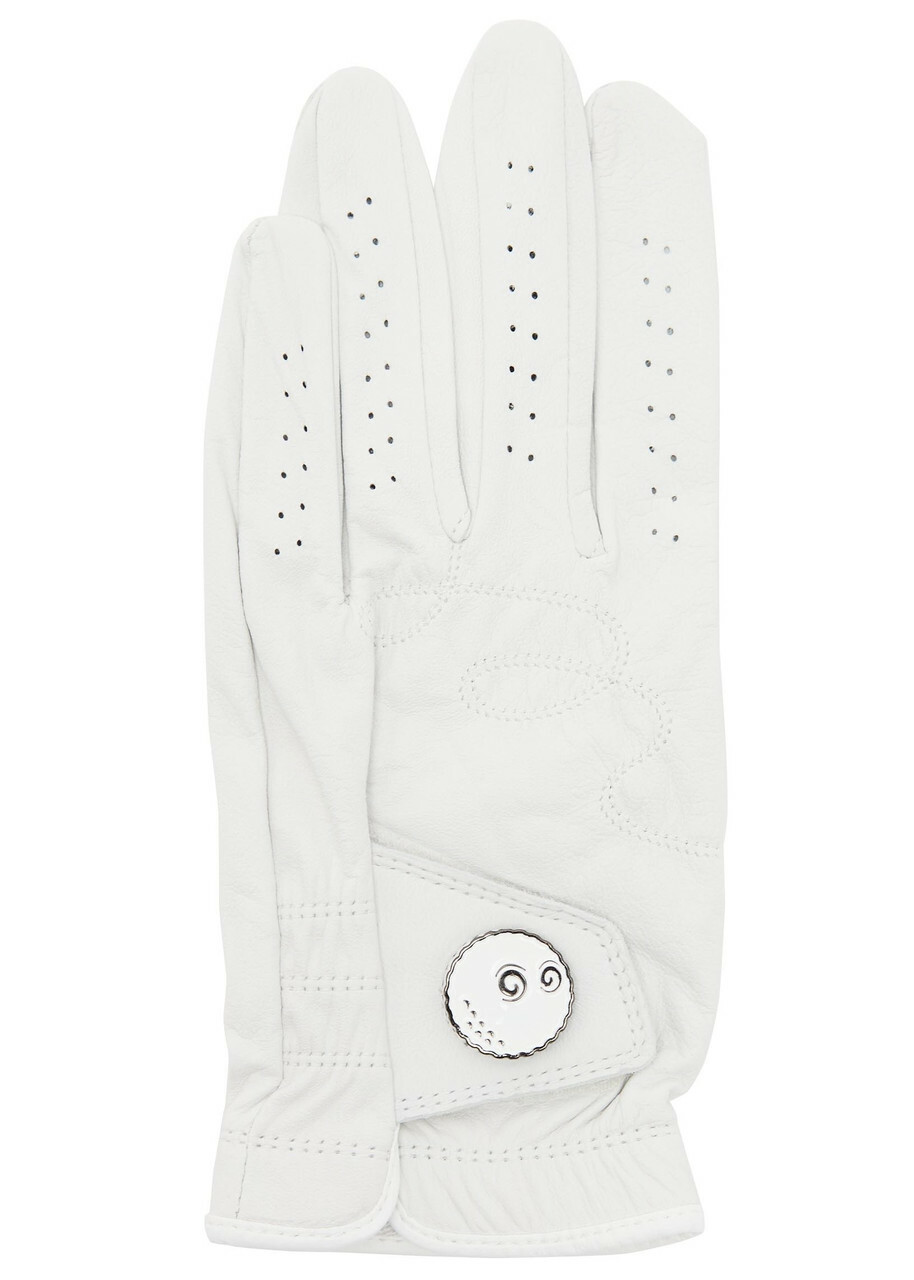 Malbon Buckets Perforated Leather Player's Glove - White - One Size