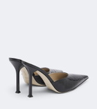 Christen Helix croc-effect patent leather mules