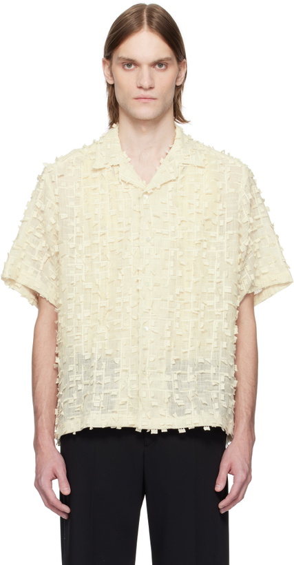 Photo: CMMN SWDN Beige Ted Embroidered Shirt