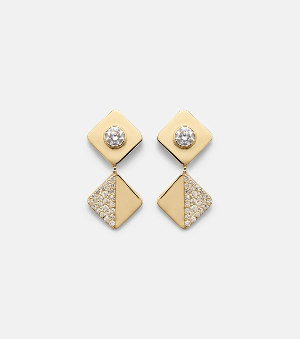 Ileana Makri 18kt gold earrings with diamonds