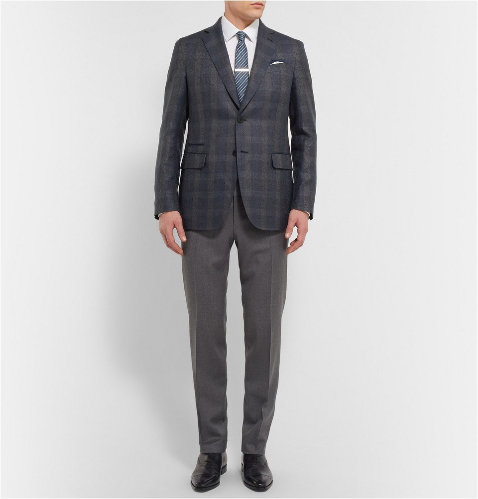 Berluti - Navy Wool, Linen and Silk-Blend Blazer - Men - Navy Berluti