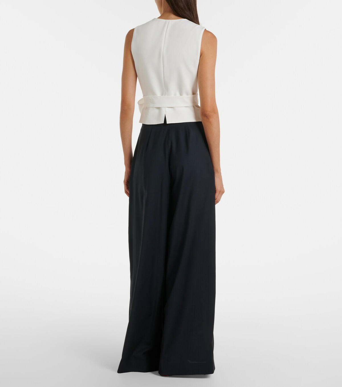 Max Mara Pleated virgin wool wide-leg pants
