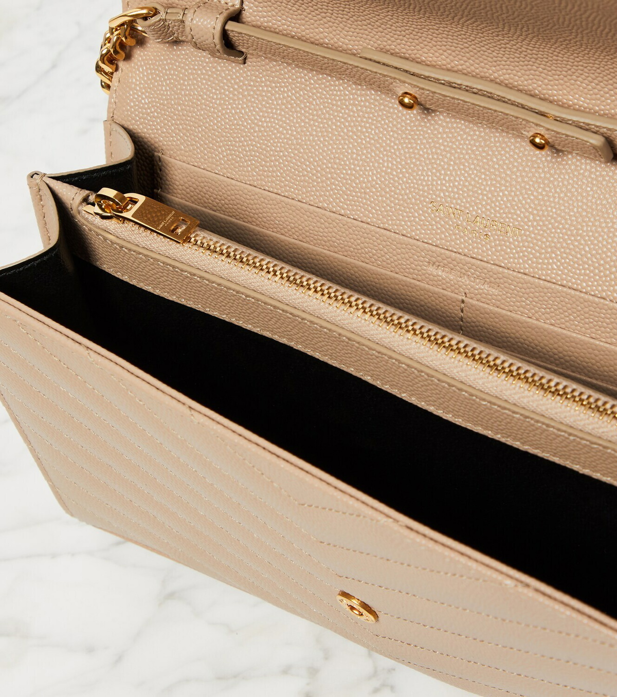 Saint Laurent Envelope Small leather wallet on chain Saint Laurent