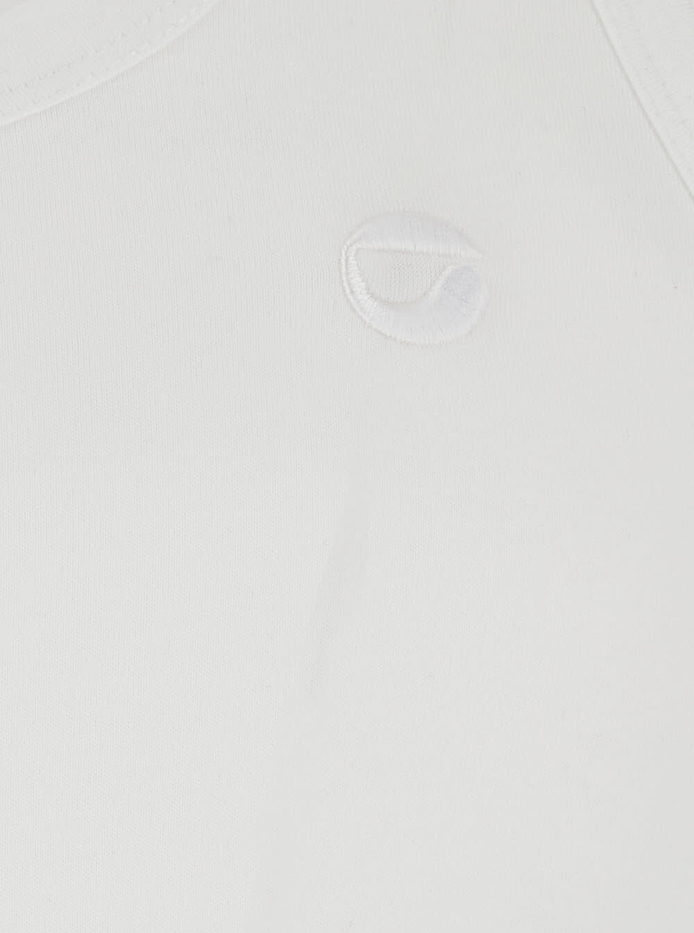 Coperni White Sleeveless Tank Top With Round Neck And Tonal Logo Patch On The Front In Cotton Blend Man
