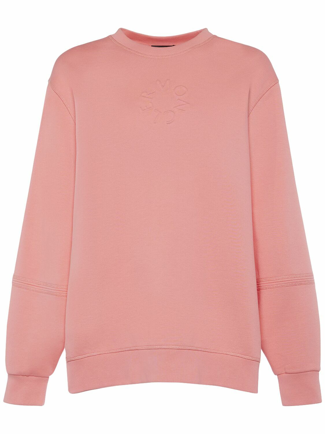 MONCLER - Embossed Logo Cotton Sweatshirt Moncler