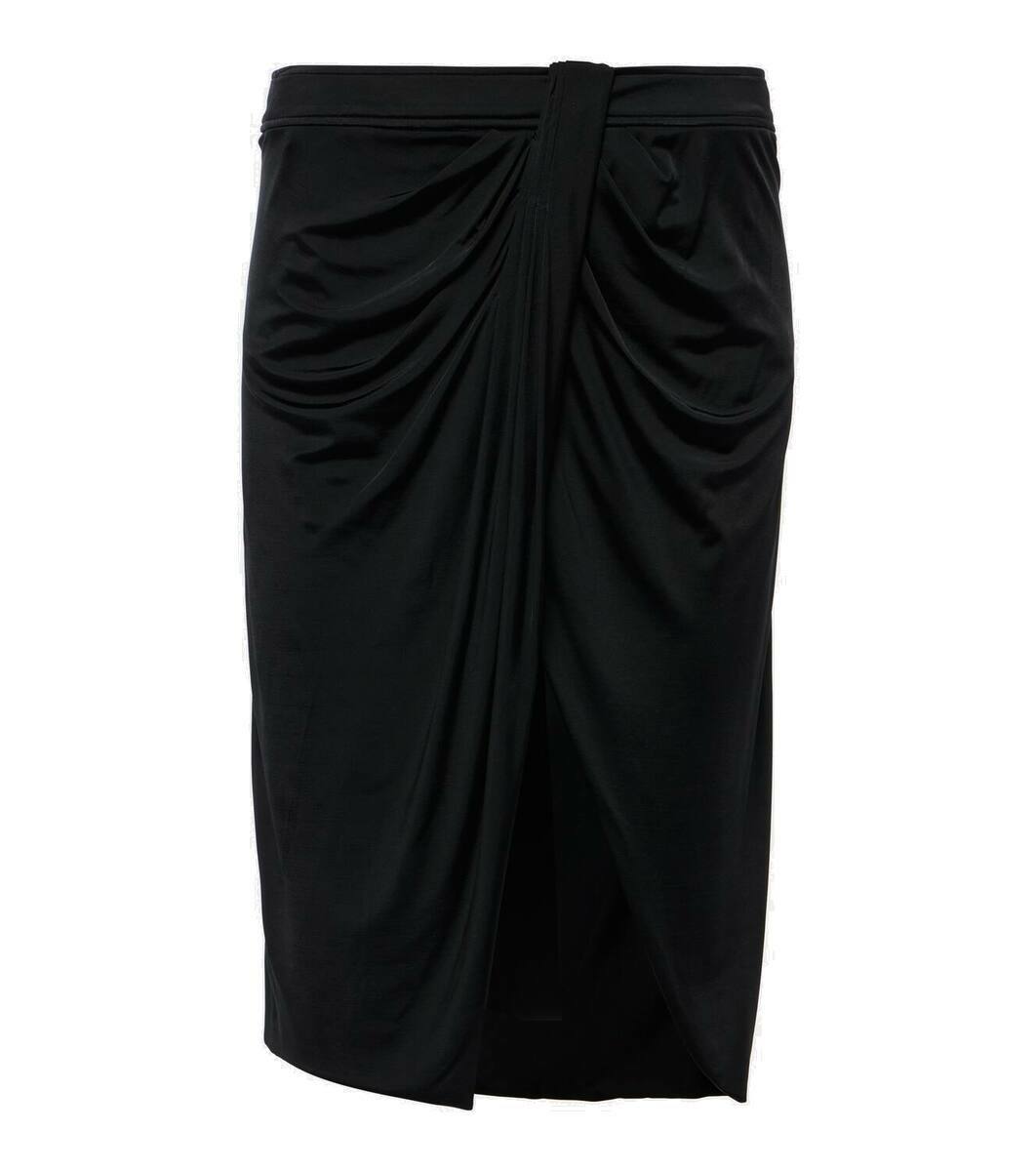Tom Ford Blue Cotton Midi Skirt main image 0