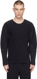 HOMME PLISSÉ ISSEY MIYAKE Black Stem Long Sleeve T-Shirt