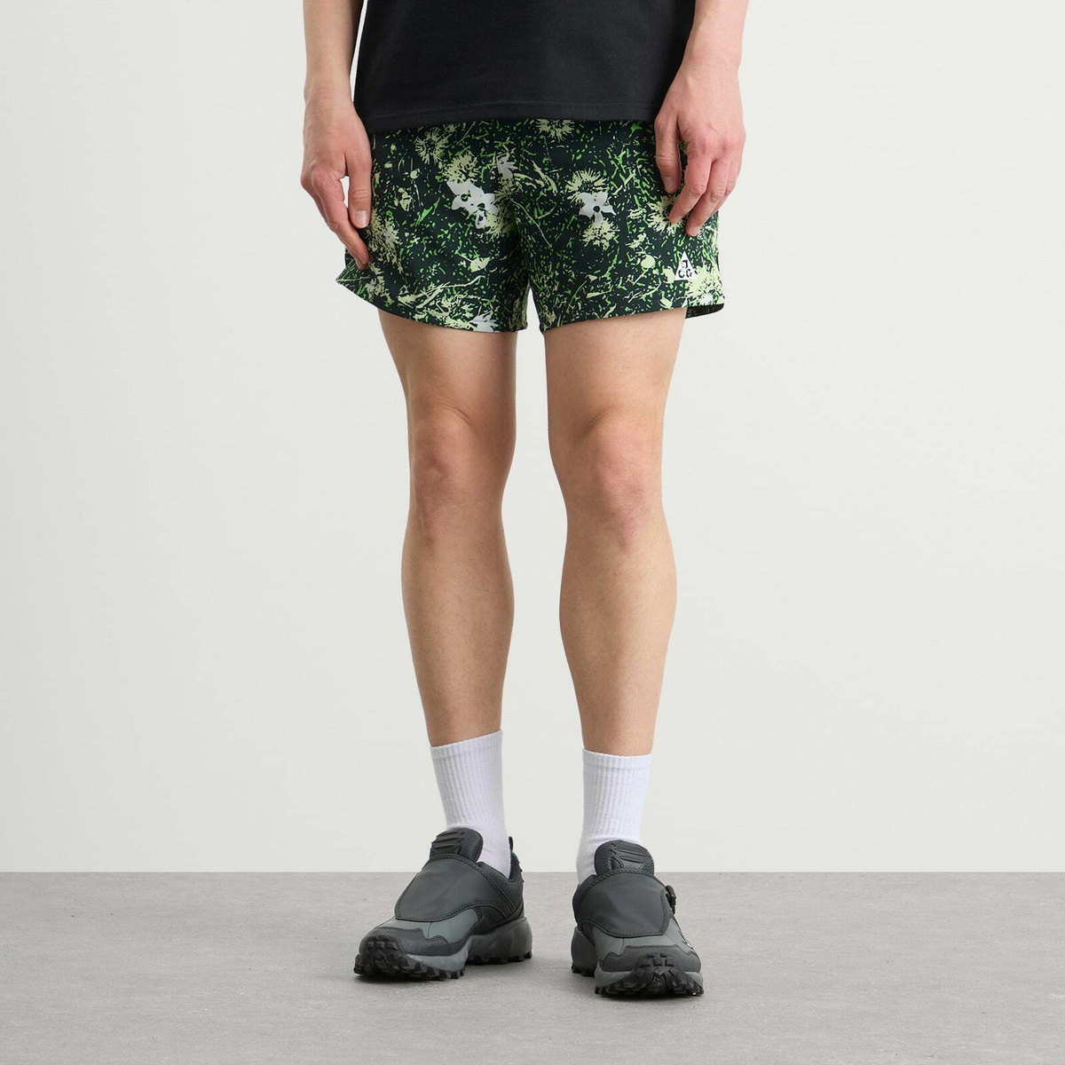 Nike Men's ACG All Over Print Short in Mean Green/Black Spruce/Summit White
