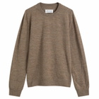 Maison Margiela Men's Elbow Patch Crew Neck Jumper in Walnut